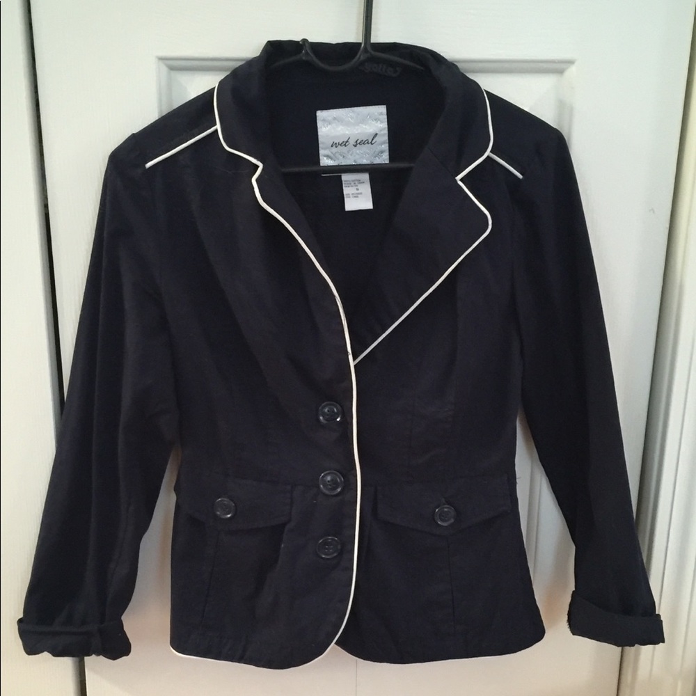 Navy Three Button Blazer